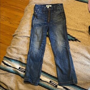 RIVET AND THREAD brand new awesome slight boot cut jeans with a retro vibe.
